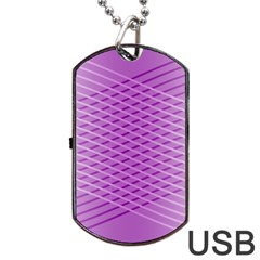 Abstract Lines Background Pattern Dog Tag Usb Flash (two Sides) by Simbadda