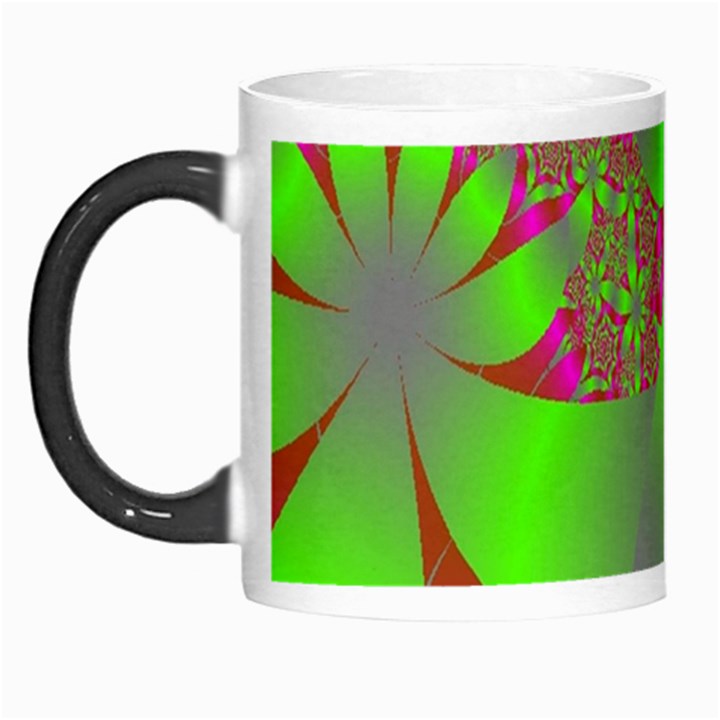 Green And Pink Fractal Morph Mugs