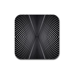 Abstract Of Shutter Lines Rubber Coaster (square)  by Simbadda