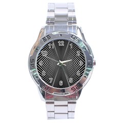 Abstract Of Shutter Lines Stainless Steel Analogue Watch by Simbadda