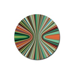 Colorful Spheric Background Rubber Round Coaster (4 Pack)  by Simbadda