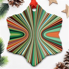 Colorful Spheric Background Snowflake Ornament (two Sides) by Simbadda