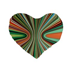 Colorful Spheric Background Standard 16  Premium Heart Shape Cushions by Simbadda