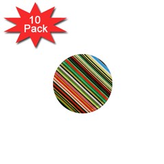 Colorful Stripe Background 1  Mini Magnet (10 Pack)  by Simbadda