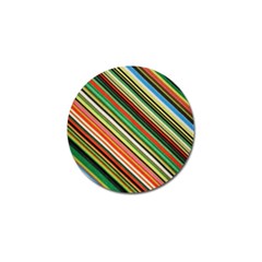 Colorful Stripe Background Golf Ball Marker by Simbadda