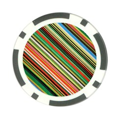 Colorful Stripe Background Poker Chip Card Guard by Simbadda