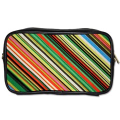 Colorful Stripe Background Toiletries Bags by Simbadda