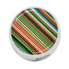 Colorful Stripe Background 4-port Usb Hub (one Side) by Simbadda