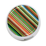 Colorful Stripe Background 4-Port USB Hub (Two Sides)  Front