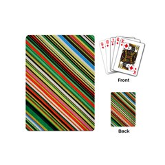 Colorful Stripe Background Playing Cards (mini)  by Simbadda