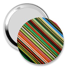 Colorful Stripe Background 3  Handbag Mirrors by Simbadda