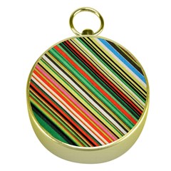 Colorful Stripe Background Gold Compasses by Simbadda