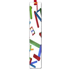 Colorful Letters From Wood Ice Cream Stick Isolated On White Background Large Book Marks by Simbadda