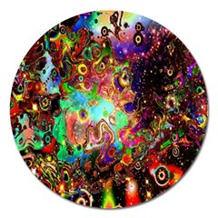 Alien World Digital Computer Graphic Magnet 5  (round) by Simbadda