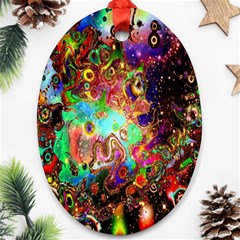 Alien World Digital Computer Graphic Oval Ornament (two Sides) by Simbadda