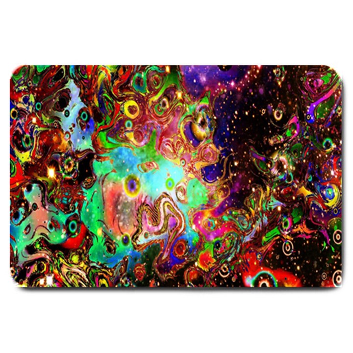 Alien World Digital Computer Graphic Large Doormat 