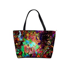 Alien World Digital Computer Graphic Shoulder Handbags by Simbadda