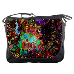 Alien World Digital Computer Graphic Messenger Bags by Simbadda