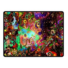 Alien World Digital Computer Graphic Double Sided Fleece Blanket (small)  by Simbadda