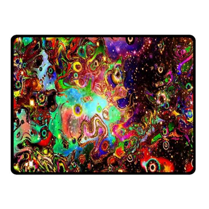 Alien World Digital Computer Graphic Double Sided Fleece Blanket (Small) 