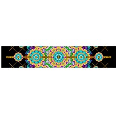 Gold Silver And Bloom Mandala Flano Scarf (large) by pepitasart