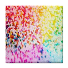 Colorful Colors Digital Pattern Tile Coasters by Simbadda