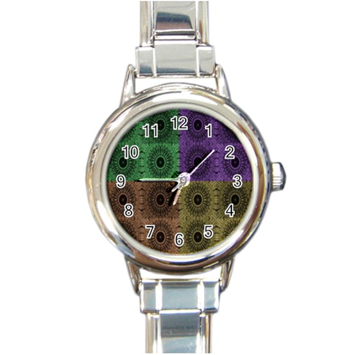 Creative Digital Pattern Computer Graphic Round Italian Charm Watch