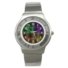 Creative Digital Pattern Computer Graphic Stainless Steel Watch by Simbadda