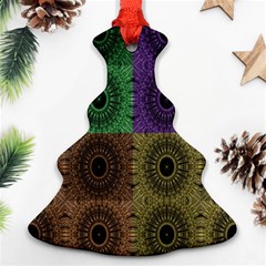 Creative Digital Pattern Computer Graphic Christmas Tree Ornament (two Sides) by Simbadda