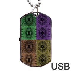 Creative Digital Pattern Computer Graphic Dog Tag Usb Flash (one Side) by Simbadda