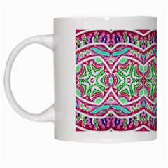 Colorful Seamless Background With Floral Elements White Mugs by Simbadda