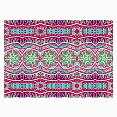 Colorful Seamless Background With Floral Elements Large Glasses Cloth (2-side) by Simbadda