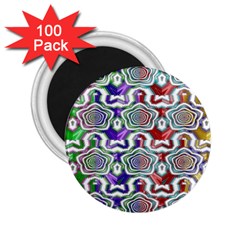 Digital Patterned Ornament Computer Graphic 2 25  Magnets (100 Pack)  by Simbadda