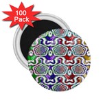 Digital Patterned Ornament Computer Graphic 2.25  Magnets (100 pack)  Front