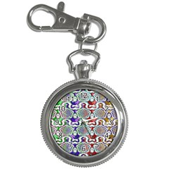 Digital Patterned Ornament Computer Graphic Key Chain Watches by Simbadda