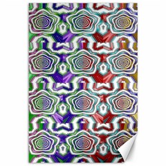 Digital Patterned Ornament Computer Graphic Canvas 12  X 18   by Simbadda