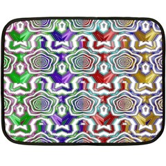 Digital Patterned Ornament Computer Graphic Fleece Blanket (mini) by Simbadda