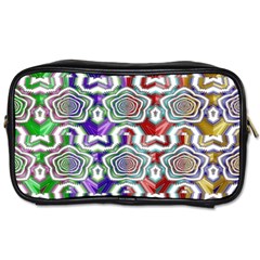 Digital Patterned Ornament Computer Graphic Toiletries Bags 2-side by Simbadda