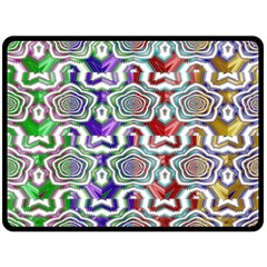 Digital Patterned Ornament Computer Graphic Fleece Blanket (large)  by Simbadda