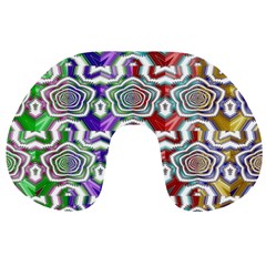 Digital Patterned Ornament Computer Graphic Travel Neck Pillows by Simbadda