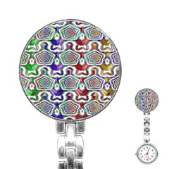 Digital Patterned Ornament Computer Graphic Stainless Steel Nurses Watch by Simbadda