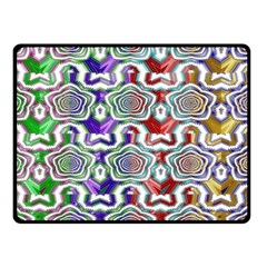 Digital Patterned Ornament Computer Graphic Double Sided Fleece Blanket (small)  by Simbadda