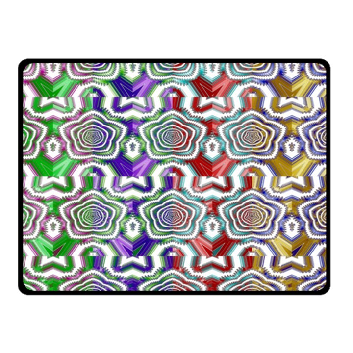 Digital Patterned Ornament Computer Graphic Double Sided Fleece Blanket (Small) 