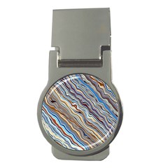 Fractal Waves Background Wallpaper Pattern Money Clips (round)  by Simbadda