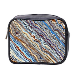 Fractal Waves Background Wallpaper Pattern Mini Toiletries Bag 2-side by Simbadda