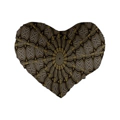 Abstract Image Showing Moiré Pattern Standard 16  Premium Flano Heart Shape Cushions by Simbadda