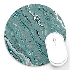 Fractal Waves Background Wallpaper Round Mousepads by Simbadda