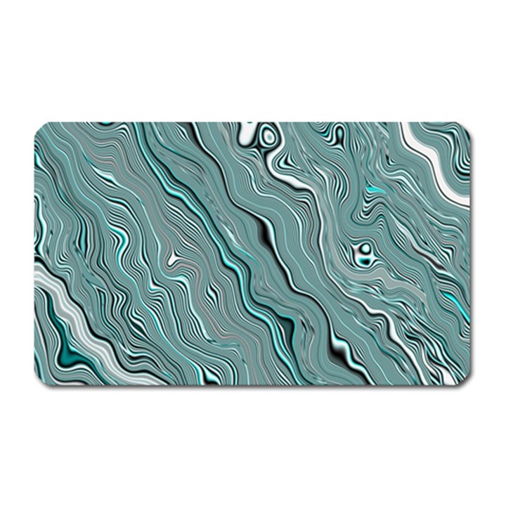 Fractal Waves Background Wallpaper Magnet (Rectangular)