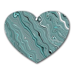 Fractal Waves Background Wallpaper Heart Mousepads