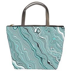 Fractal Waves Background Wallpaper Bucket Bags by Simbadda